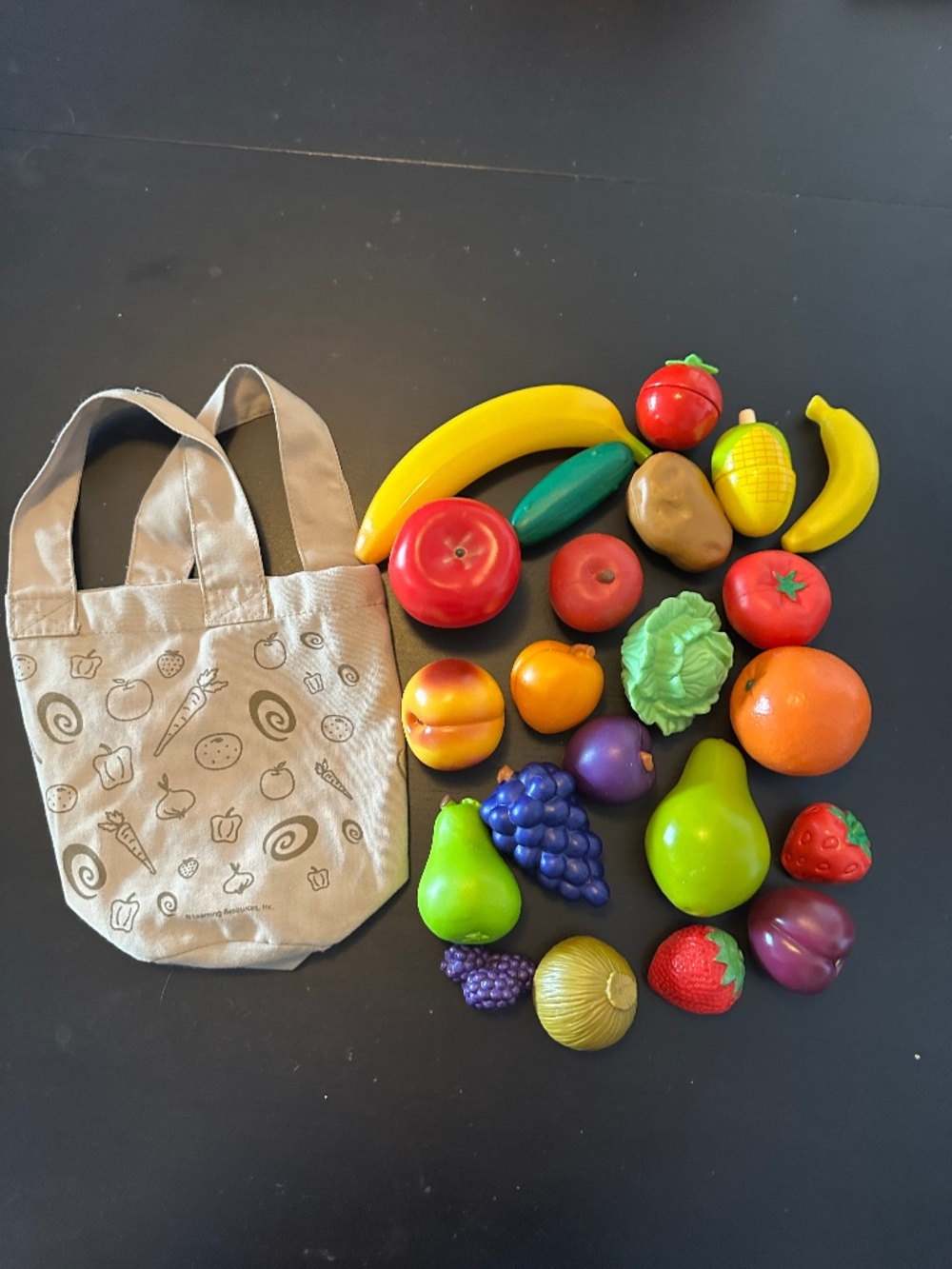 Learning Resources, HABA & Melissa & Doug Pretend Food Lot with Market Tote